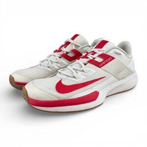 Nike Court Vapor Lite HC Tennis Shoes Mens 9 White University Red DC3432-188